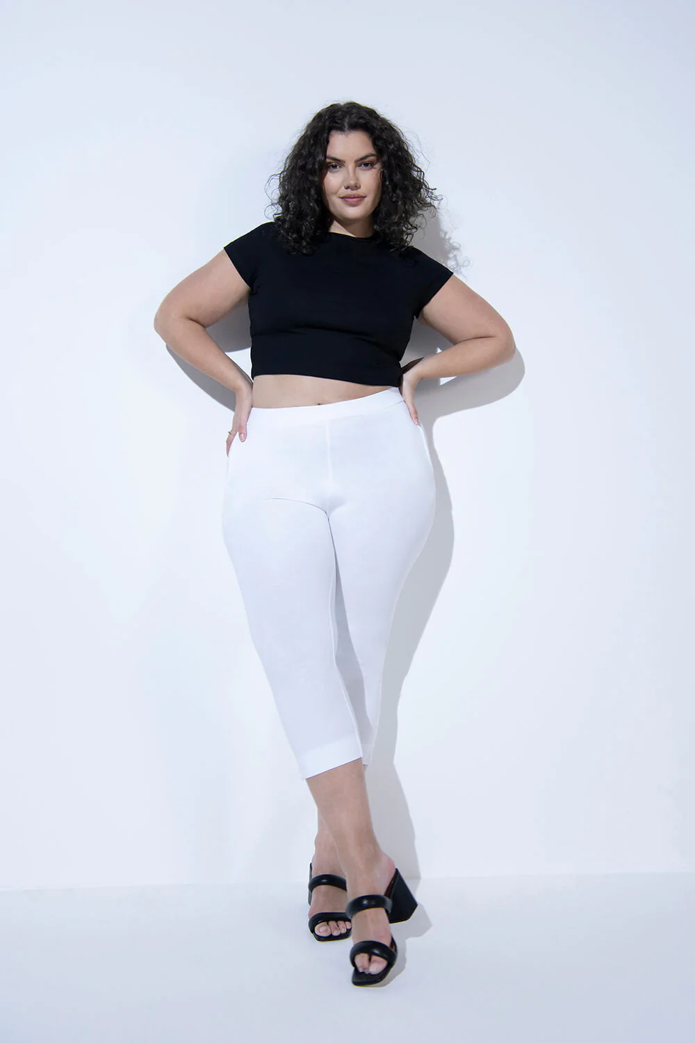 Crop Stretch Trouser - White - Image 6
