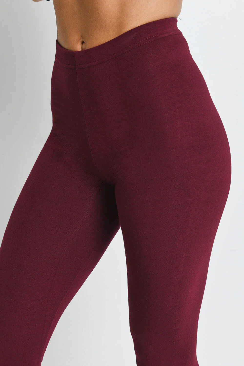 Everyday Capri Leggings - Burgundy - Image 5