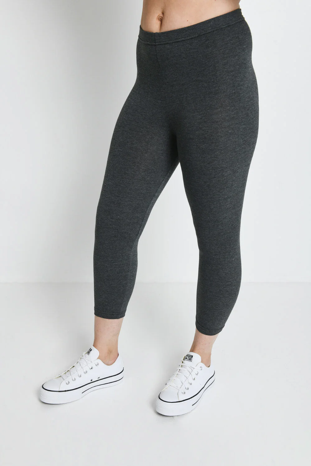 Everyday Capri Leggings - Dark Grey Marl - Image 3