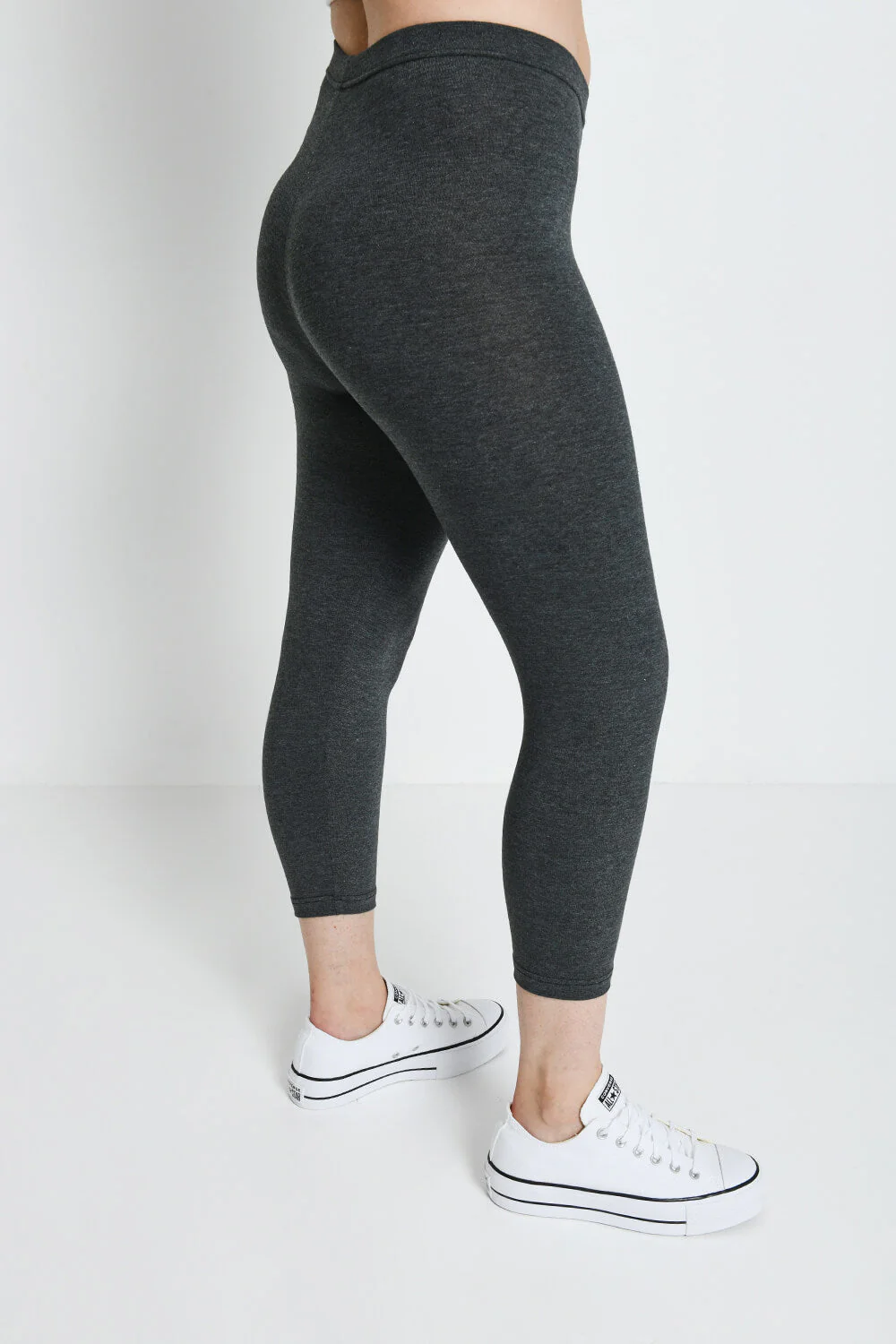 Everyday Capri Leggings - Dark Grey Marl - Image 4