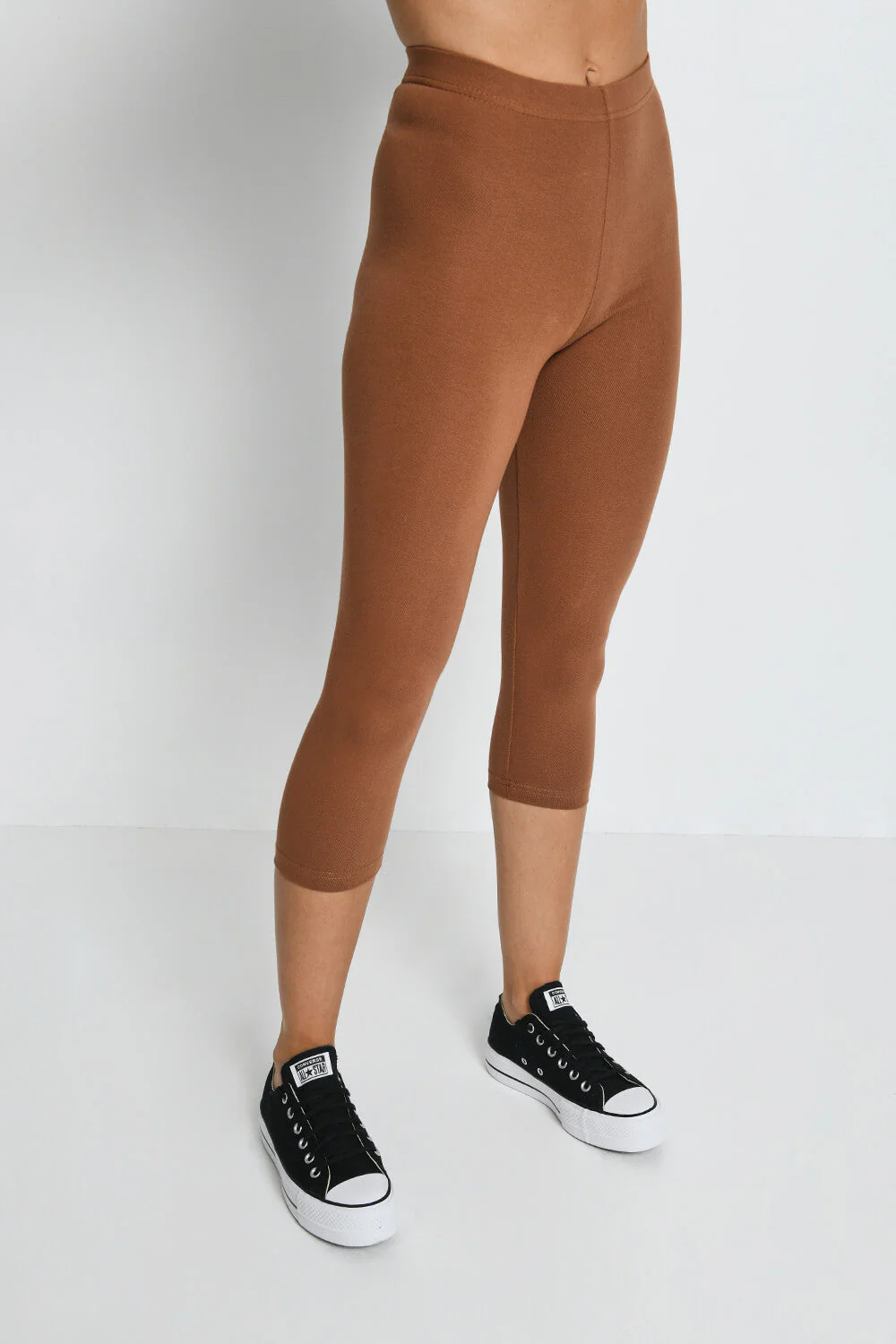 Everyday Capri Leggings - Mocha Brown - Image 3