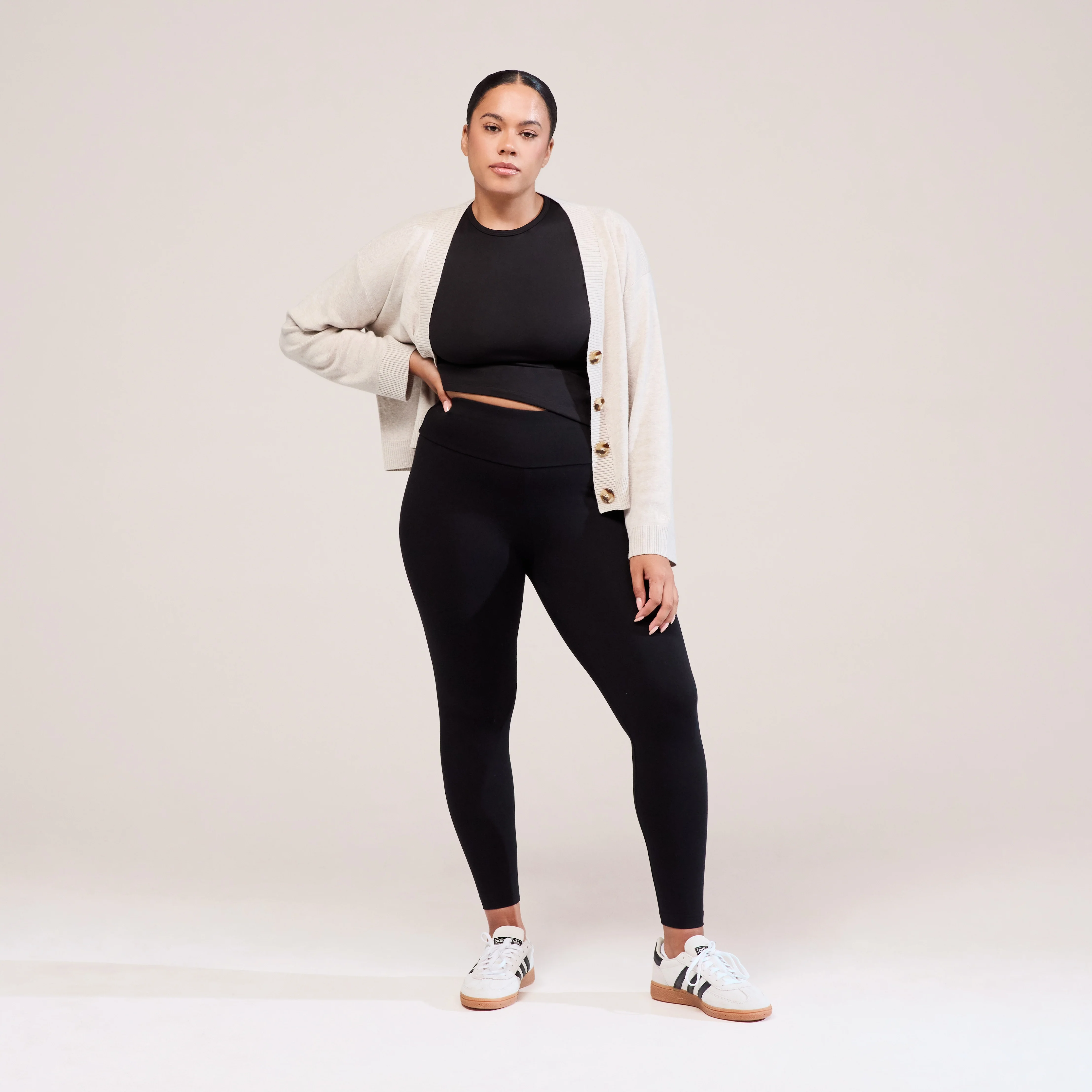 Everyday High Waisted Leggings - Black - Image 3