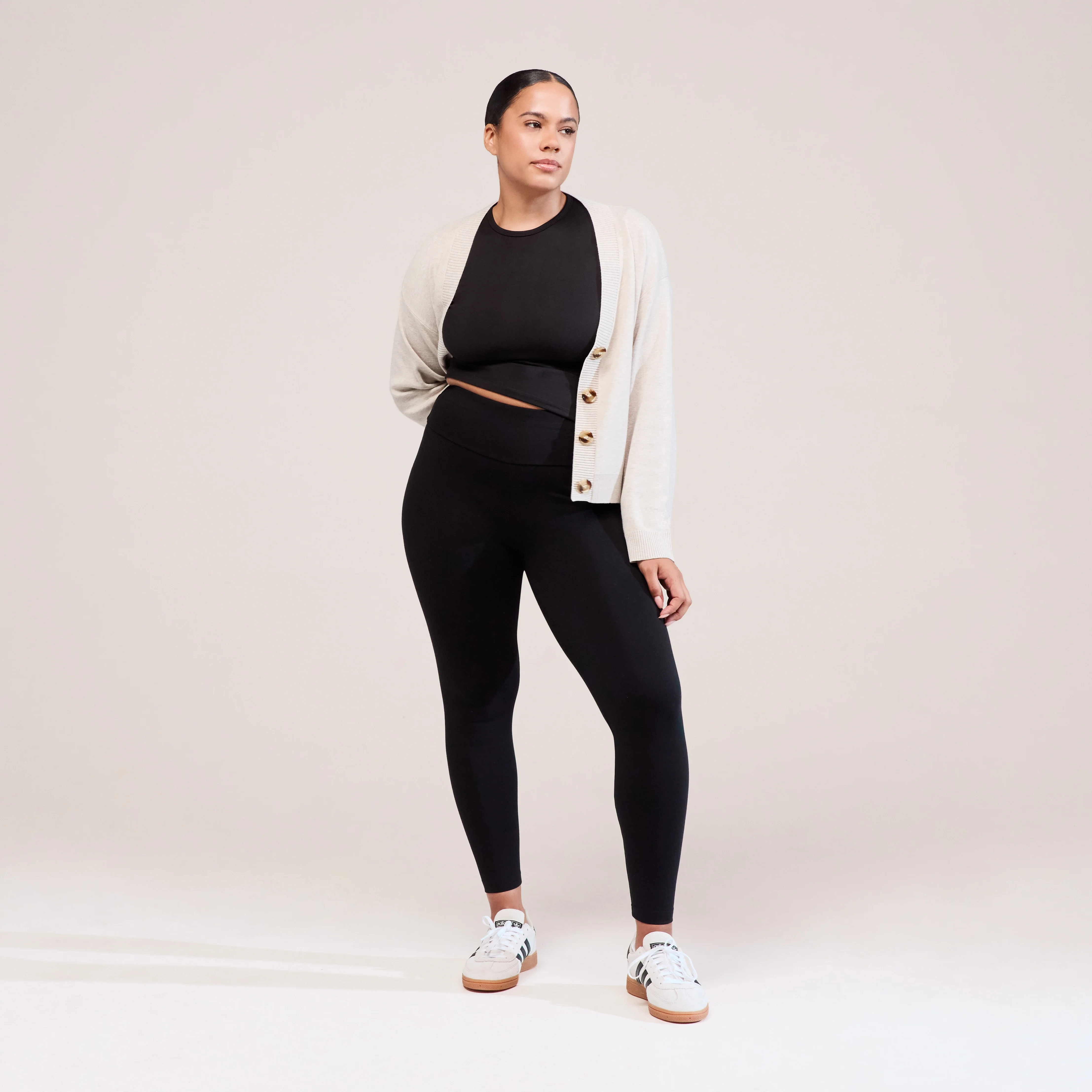 Everyday High Waisted Leggings - Black - Image 6