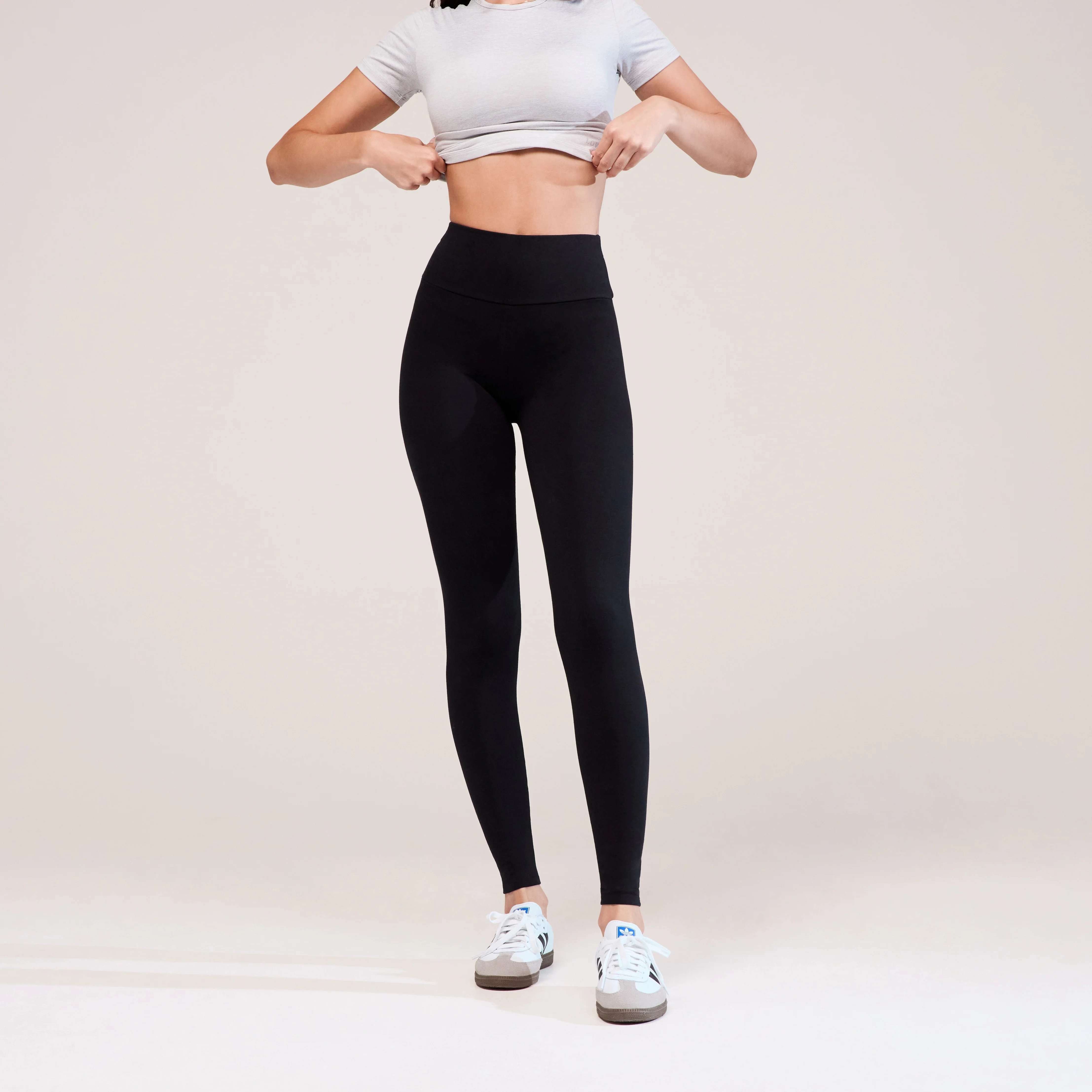 Everyday High Waisted Leggings - Black - Image 8